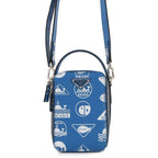 Prada Marine Print Triangle Logo Leather 2-Way Shoulder Bag White