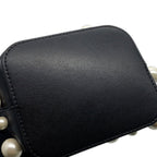 Fendi Montresor Mini Faux Pearl Leather 2-Way Shoulder Bag Black — view 7