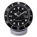 Rolex Submariner Date Desk Clock Table Black Dial