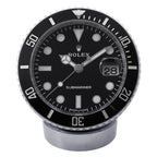 Rolex Submariner Date Desk Clock Table Black Dial