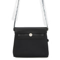 Hermes Shoulder Bag Herbag Zip Mini Black Silver Toile Ash Vache Hunter