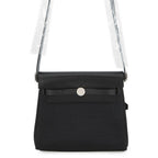 Hermes Shoulder Bag Herbag Zip Mini Black Silver Toile Ash Vache Hunter