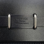 Hermes Shoulder Bag Herbag Zip Mini Black Silver Toile Ash Vache Hunter — view 7