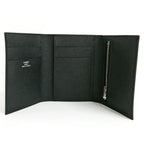 Hermes Bearn Convenience Epsom Black Silver Trifold Wallet — view 4