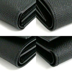 Hermes Bearn Convenience Epsom Black Silver Trifold Wallet — view 8