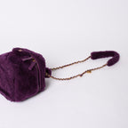 Chanel CC Logo Vanity 2-Way Shoulder Bag Shearling Purple Gold — view 7
