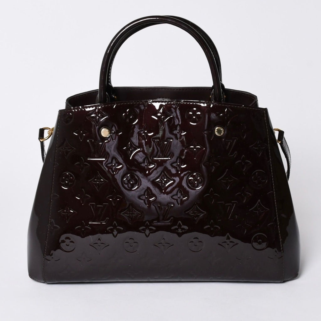 Louis Vuitton Purple 2-Way Bag Montaigne BB Monogram Vernis Handbag — view 2