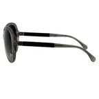 Chanel Sunglasses CC Logo Quilted Gray Black Eyewear — view 2