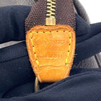 Louis Vuitton Pochette Monogram Leather Brown Handbag Gold — view 4
