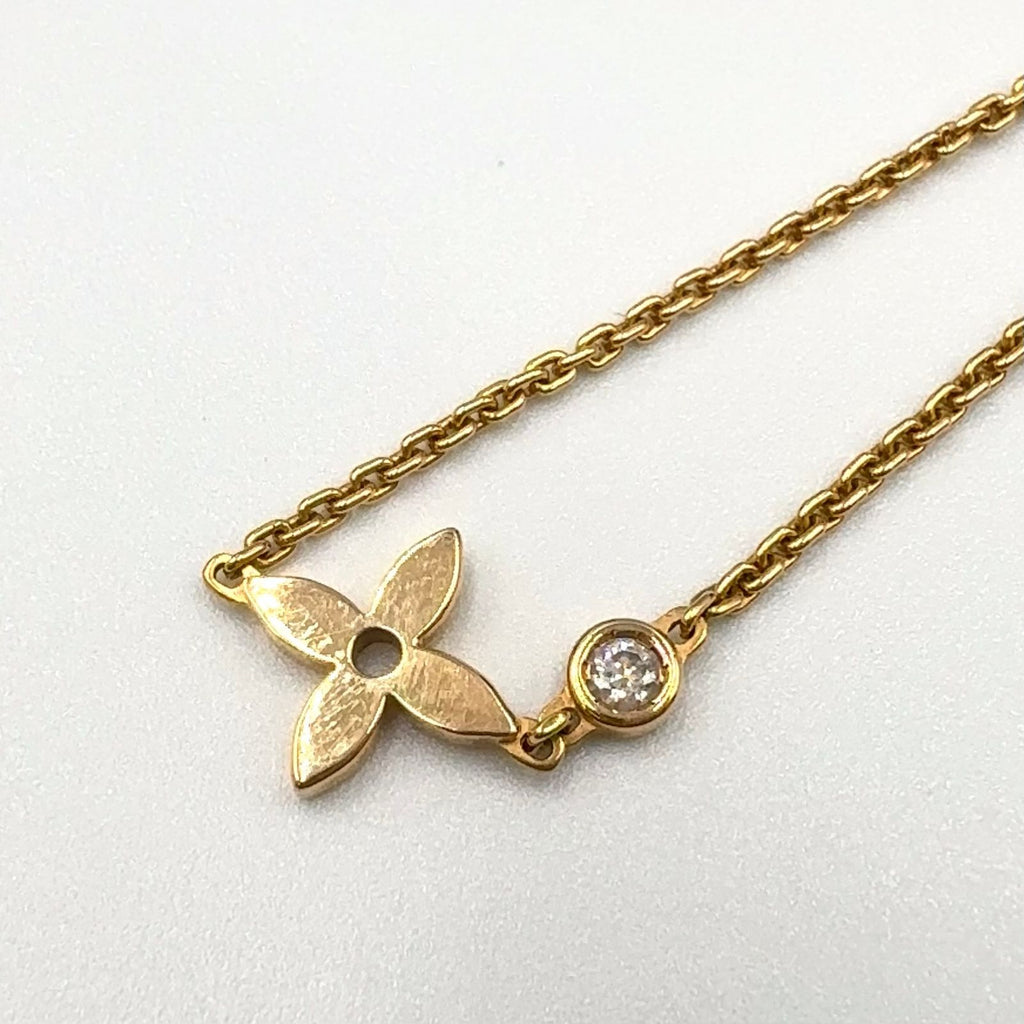 Louis Vuitton Pendentif Monogram Idylle 1 Point Diamond Pink Gold Necklace