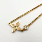 Louis Vuitton Pendentif Monogram Idylle 1 Point Diamond Pink Gold Necklace