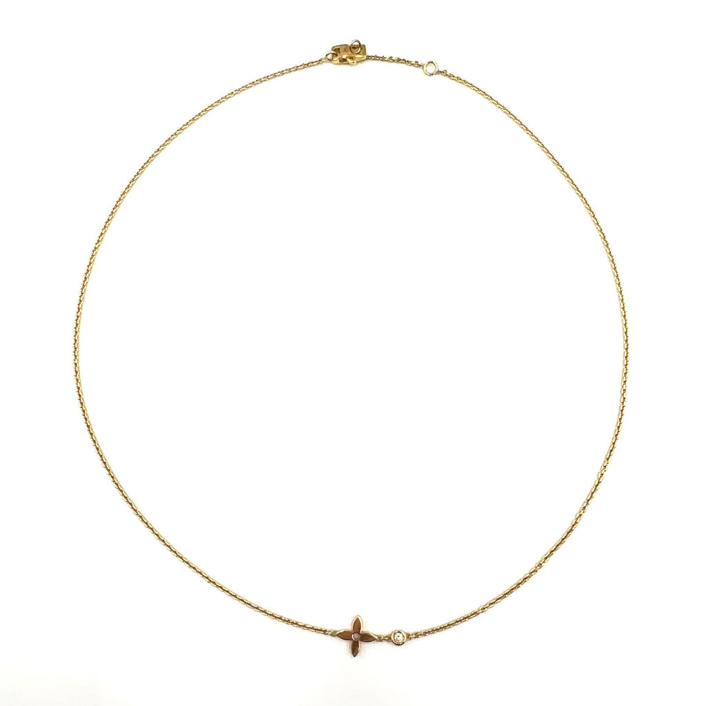 Louis Vuitton Pendentif Monogram Idylle 1 Point Diamond Pink Gold Necklace — view 3