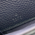 Gucci Zip Around Leather Black Wallet Silver — view 3