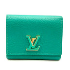 Louis Vuitton Portefeuille Capucines Enabled Leather Green Wallet Gold