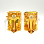 Hermes Enamel Gold Plated Black Earrings — view 2