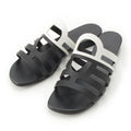 Hermes Camellia Chaine Sandals Black White