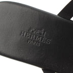Hermes Camellia Chaine Sandals Black White — view 7