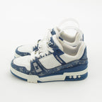 Louis Vuitton LV Denim Leather Low Cut Sneakers Blue — view 3