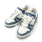 Louis Vuitton LV Denim Leather Low Cut Sneakers Blue