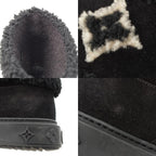 Louis Vuitton Boa Snowdrop Line Monogram Shearling Boots Black — view 9