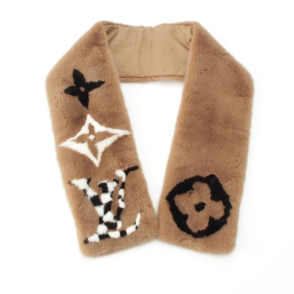 Louis Vuitton Mink Echarpe Playgram Scarf Brown — view 3