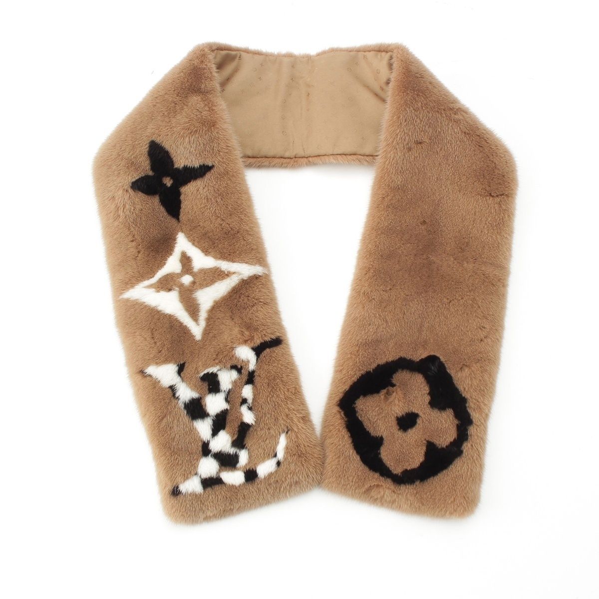 Louis Vuitton Mink Echarpe Playgram Scarf Brown — view 3