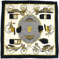 Hermes Scarf Carre 90 les Voiyures a Transformation Foldable Top Carriage Silk