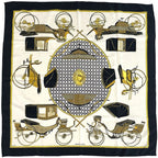 Hermes Scarf Carre 90 les Voiyures a Transformation Foldable Top Carriage Silk