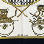 Hermes Scarf Carre 90 les Voiyures a Transformation Foldable Top Carriage Silk — view 3