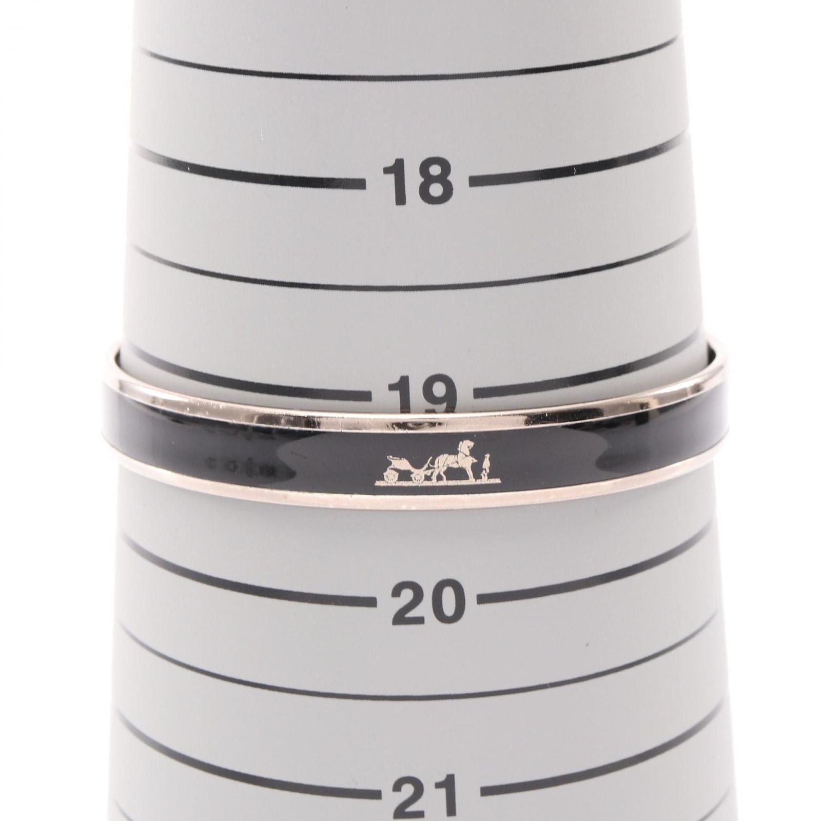Hermes Bangle Enamel PM Carre Stainless Steel Bracelet — view 4