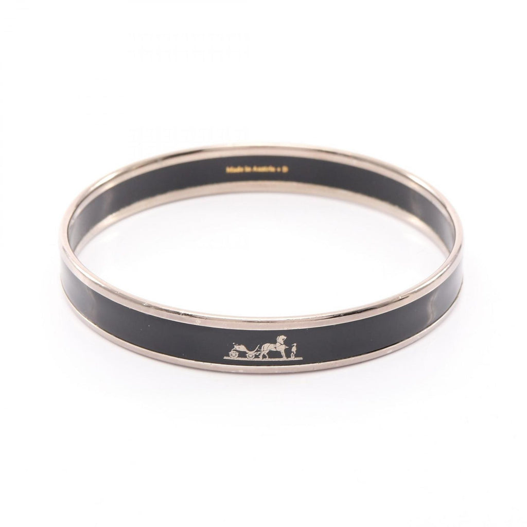 Hermes Bangle Enamel PM Carre Stainless Steel Bracelet