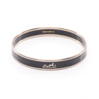 Hermes Bangle Enamel PM Carre Stainless Steel Bracelet