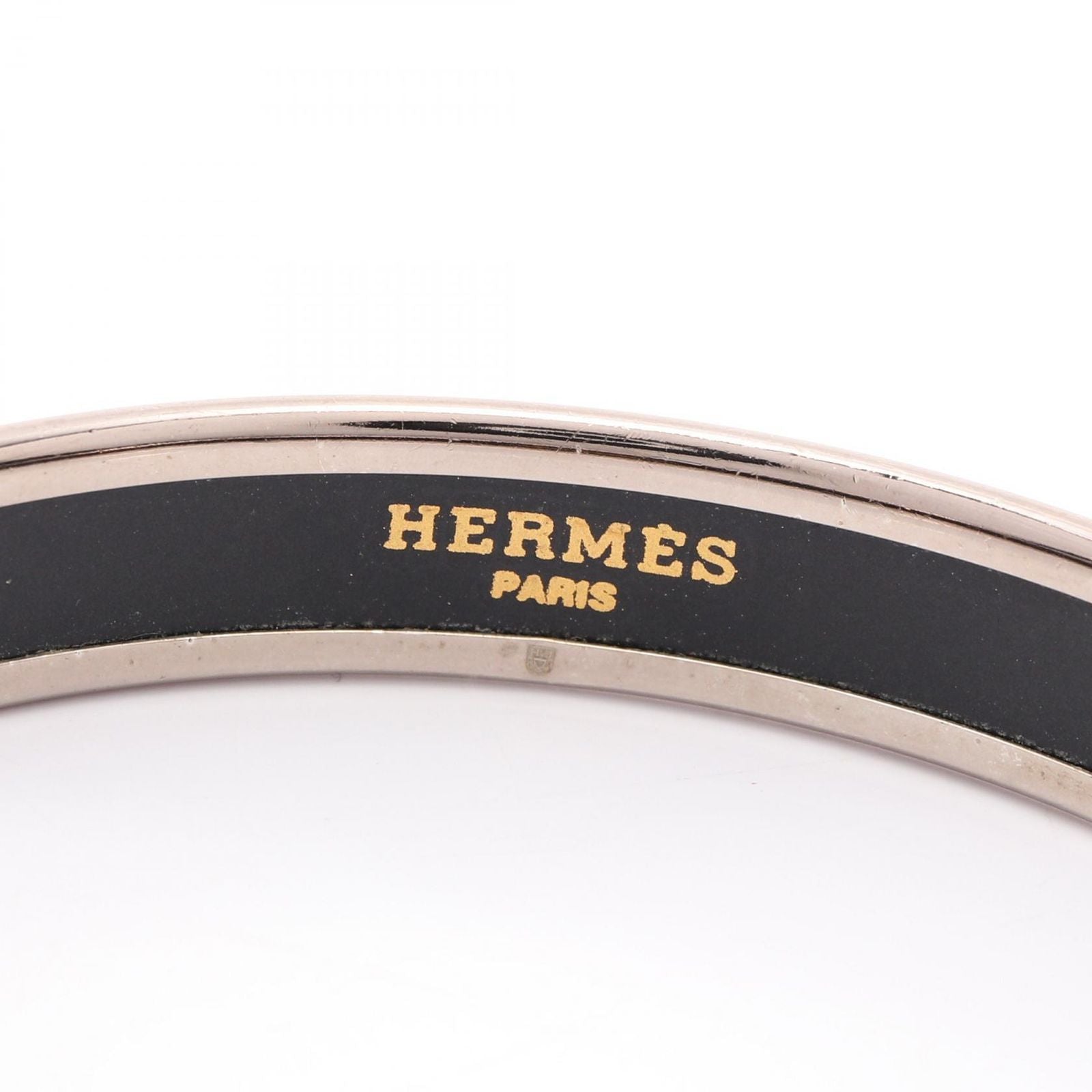Hermes Bangle Enamel PM Carre Stainless Steel Bracelet — view 3