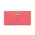 Hermes Bifold Wallet Bearn Souffle Pink Leather Rose Azalea