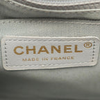 Chanel Shoulder Bag Quilted Frill Gray Lambskin — view 4