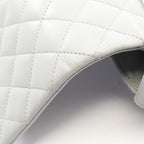 Chanel Shoulder Bag Quilted Frill Gray Lambskin — view 6