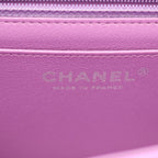 Chanel Shoulder Bag Mini Quilted Purple Lambskin Chain — view 4