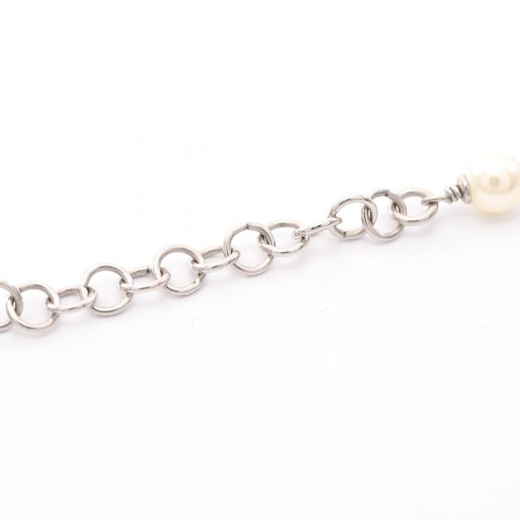 Chanel Necklace CC Logo Stainless Steel Pearl — view 7