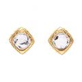 Chanel Earrings Quilted Gold