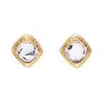 Chanel Earrings Quilted Gold