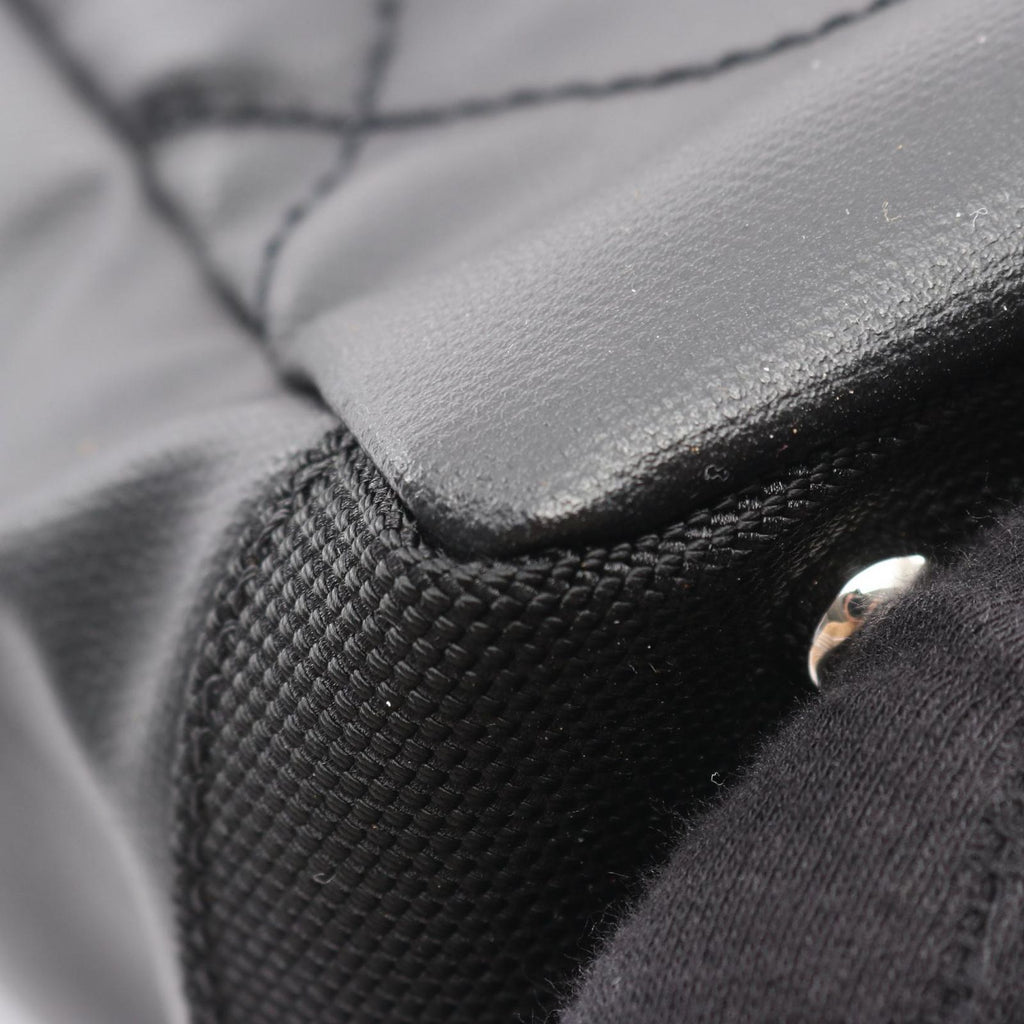 Chanel Tote Paris Biarritz PM Black Canvas Leather PM — view 6
