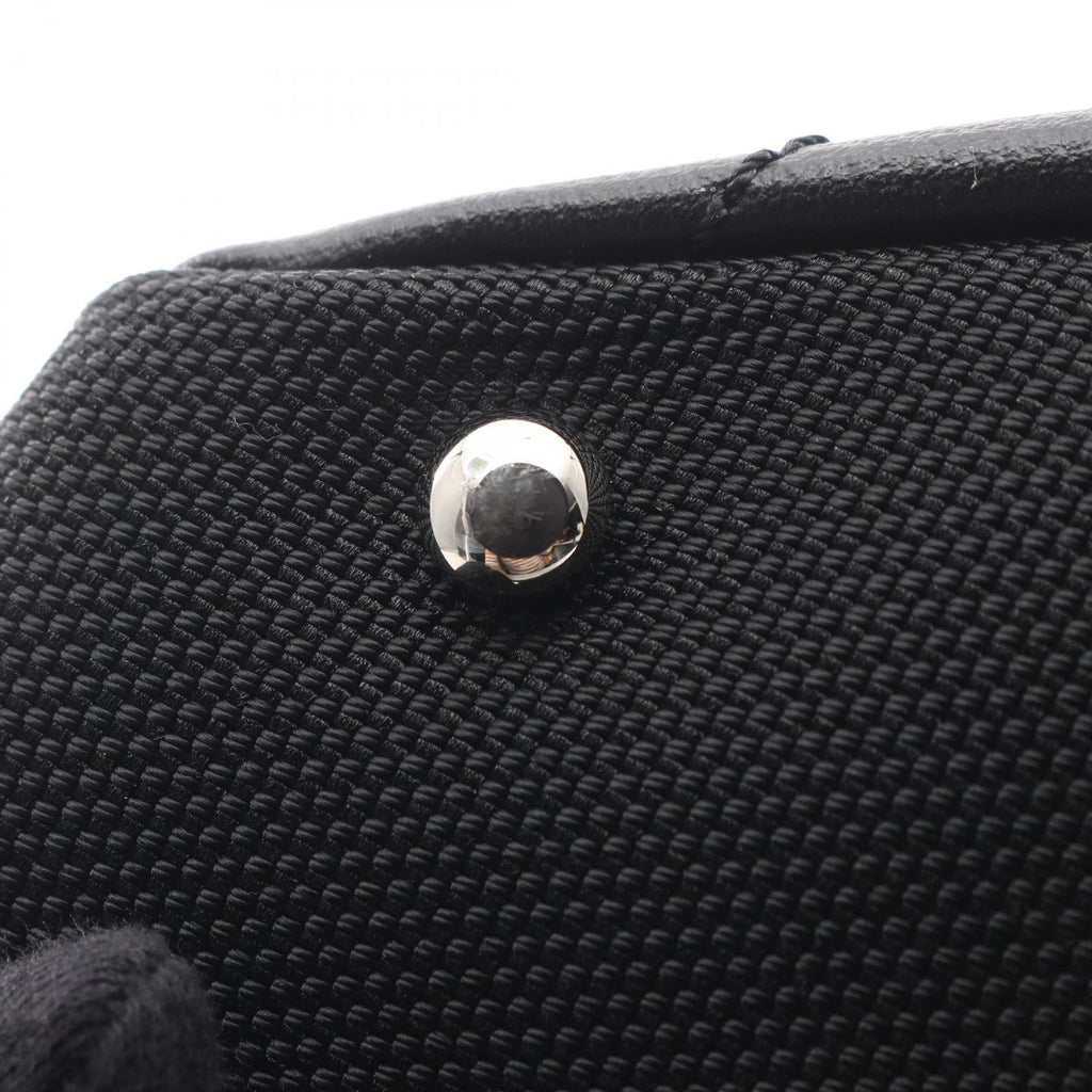 Chanel Tote Paris Biarritz PM Black Canvas Leather PM — view 9