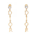 Dior Earrings Logo Gold
