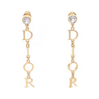 Dior Earrings Logo Gold