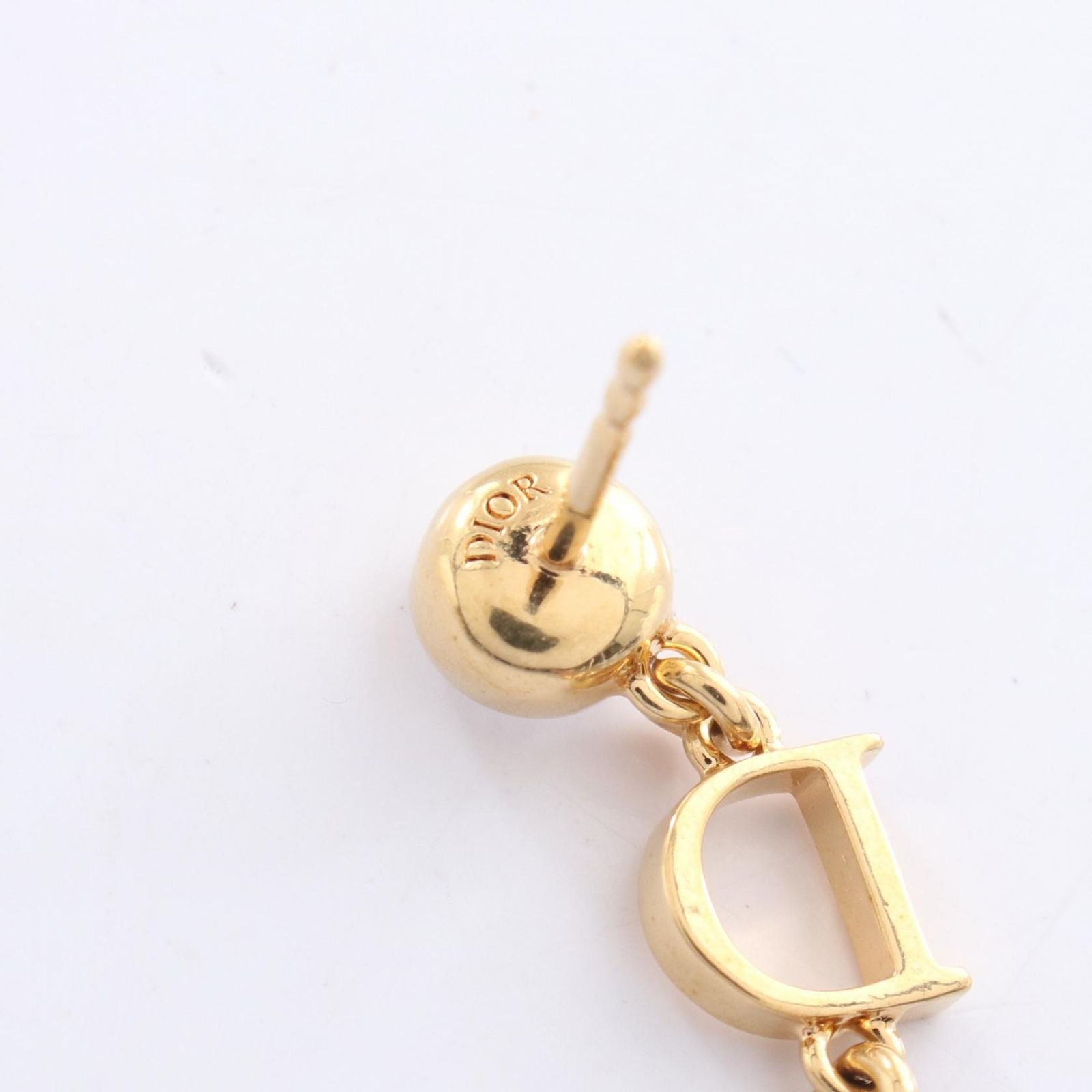 Dior Earrings Logo Gold — view 3