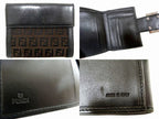 Fendi Bifold Wallet Leather Canvas Zucchino Vintage Double Hook — view 2