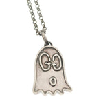 Gucci GG Logo All Over Pattern Ghost Chain Necklace Silver — view 3