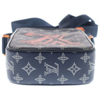 Louis Vuitton Monogram Ink Danube Mini Shoulder Bag Navy Orange — view 4