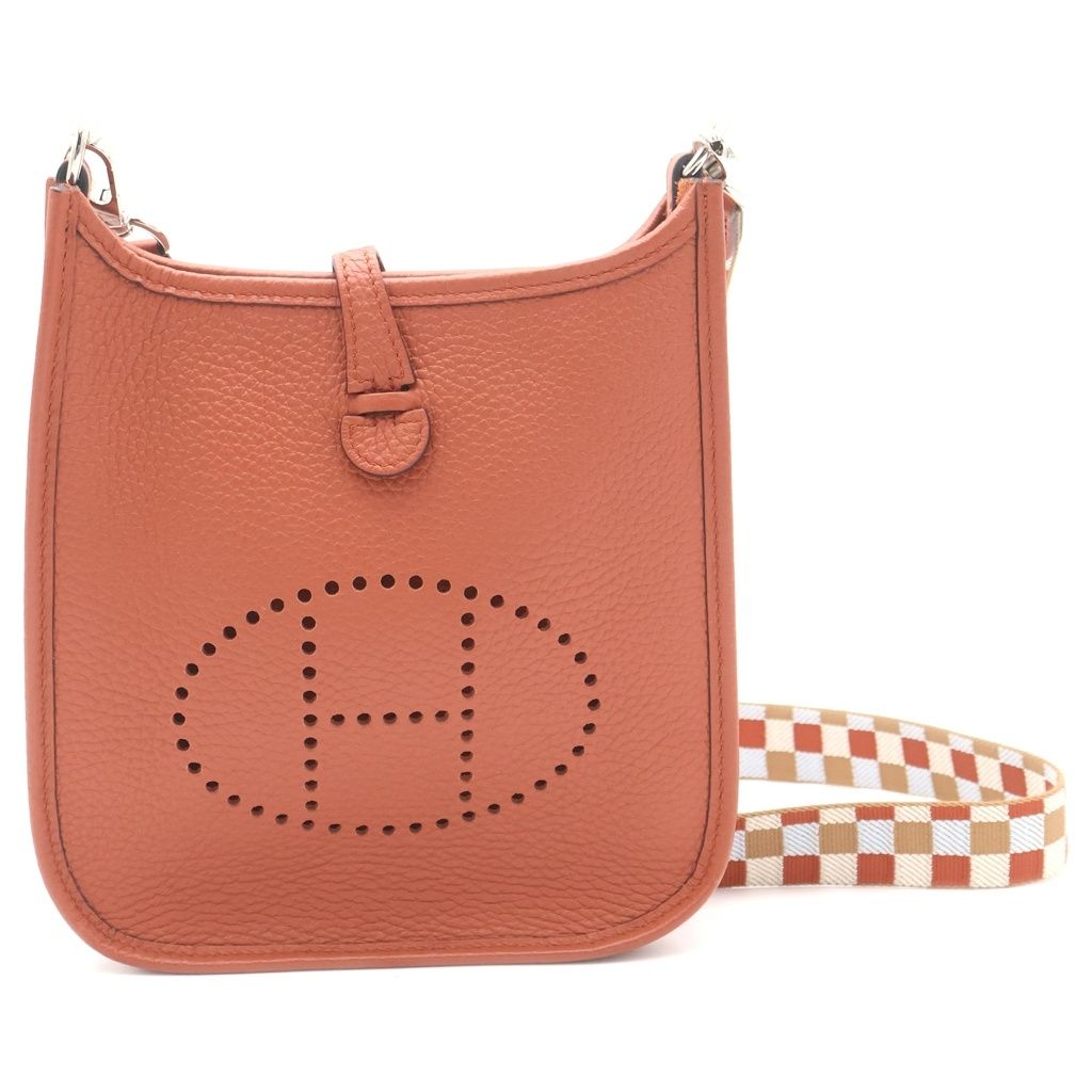 Hermes Evelyne TPM Cui Vre Taurillon Clemence Silver Shoulder Bag