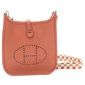 Hermes Evelyne TPM Cui Vre Taurillon Clemence Silver Shoulder Bag